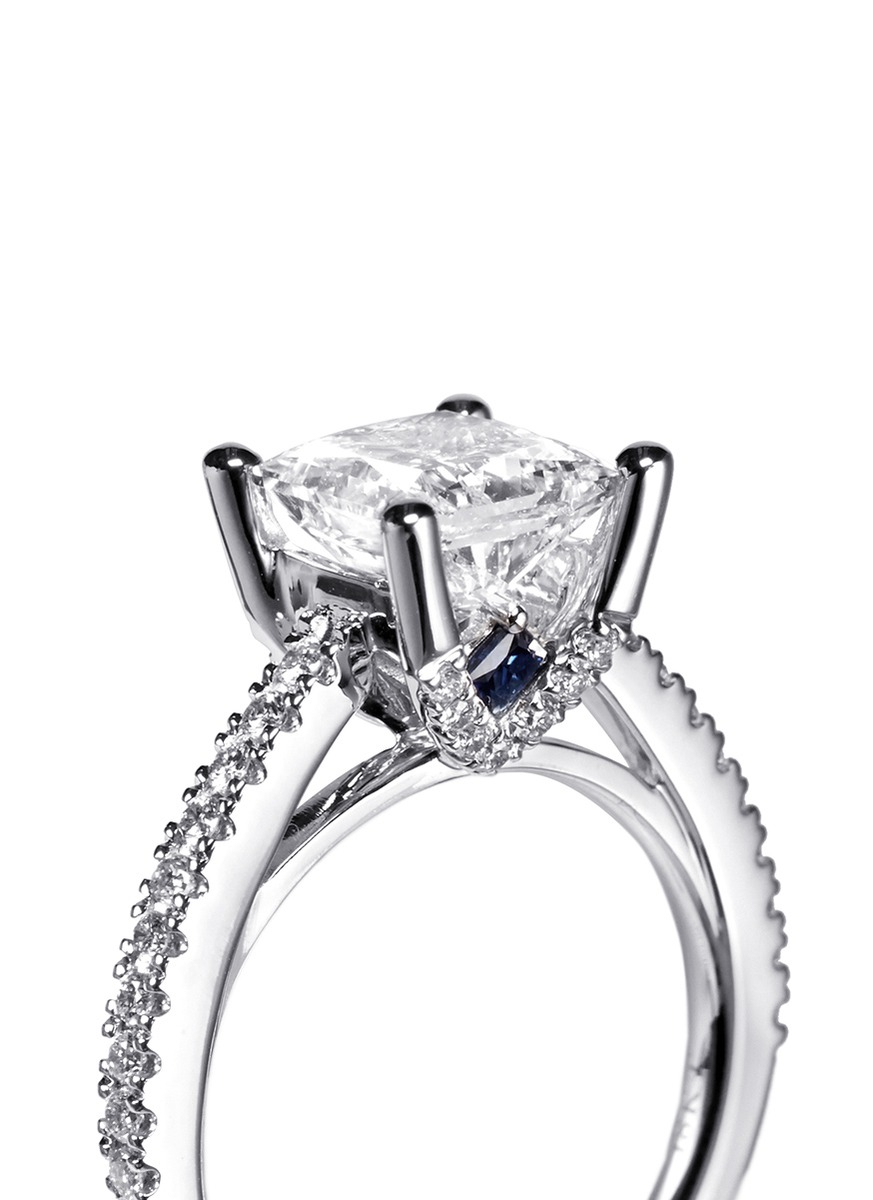 Lyst Vera Wang Love Boutique Diamond and White Gold Engagement Ring