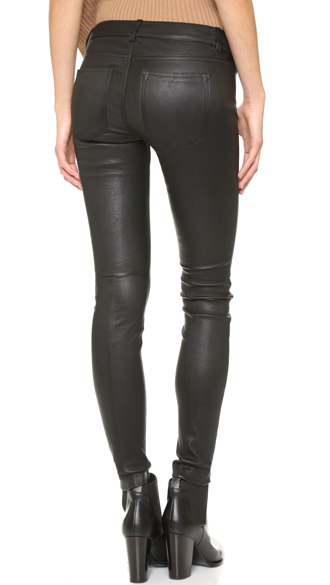 Lyst - Vince 5 Pocket Leather Pants - Black in Black