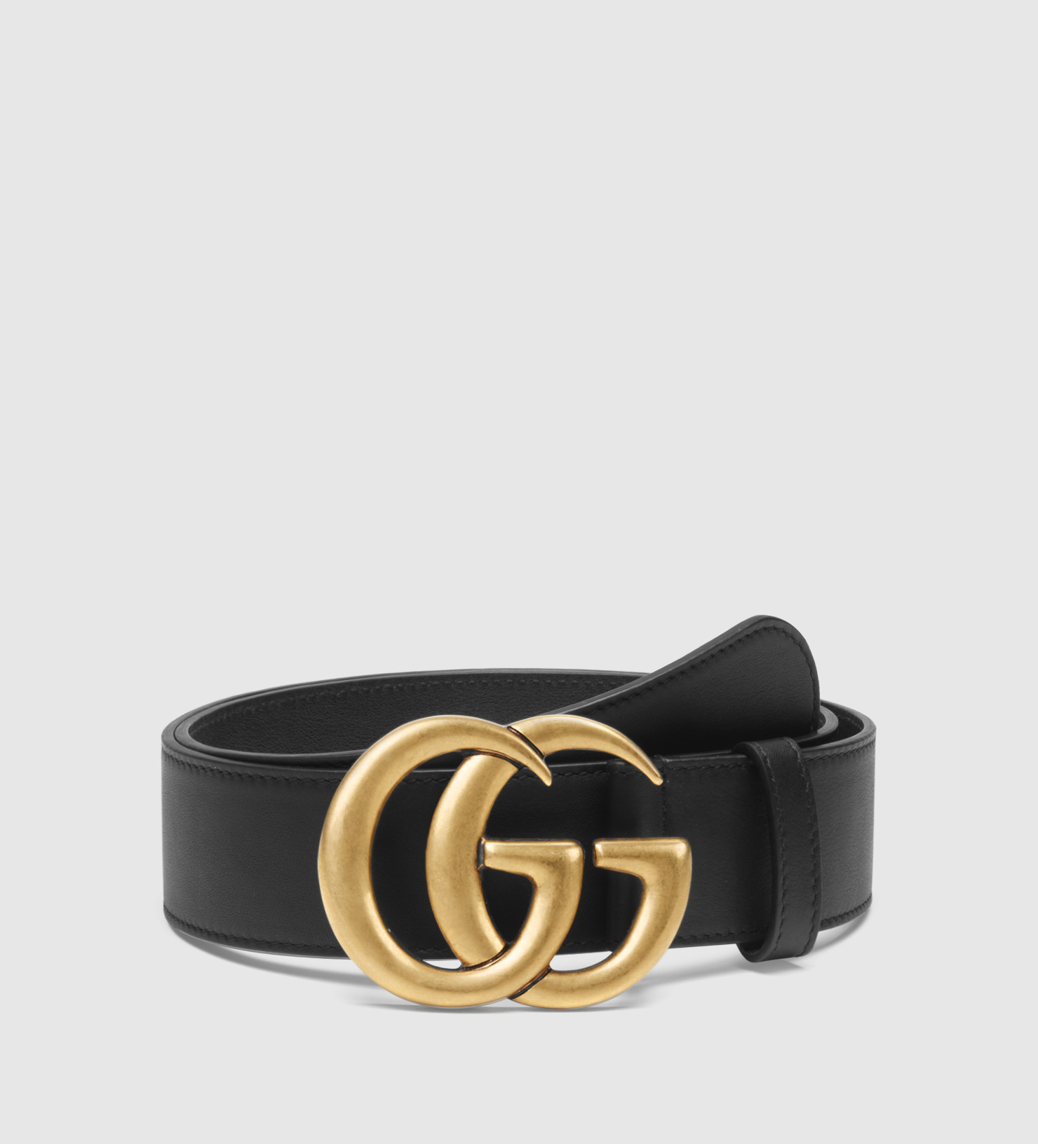 Gucci Leather Belt With Double G Buckle in Black | Lyst