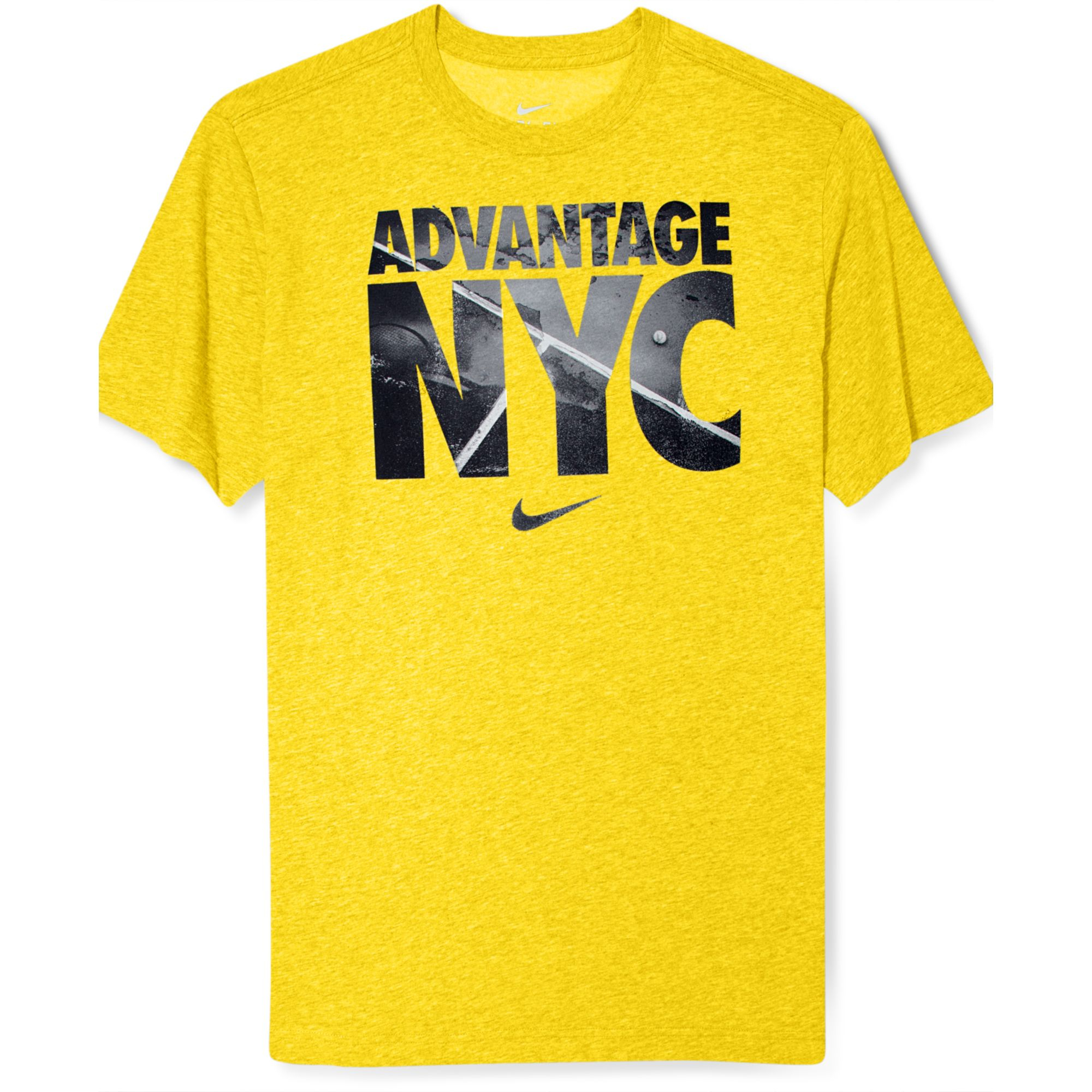 Lyst - Nike Advantage Nyc Tennis T-shirt in Yellow for Men