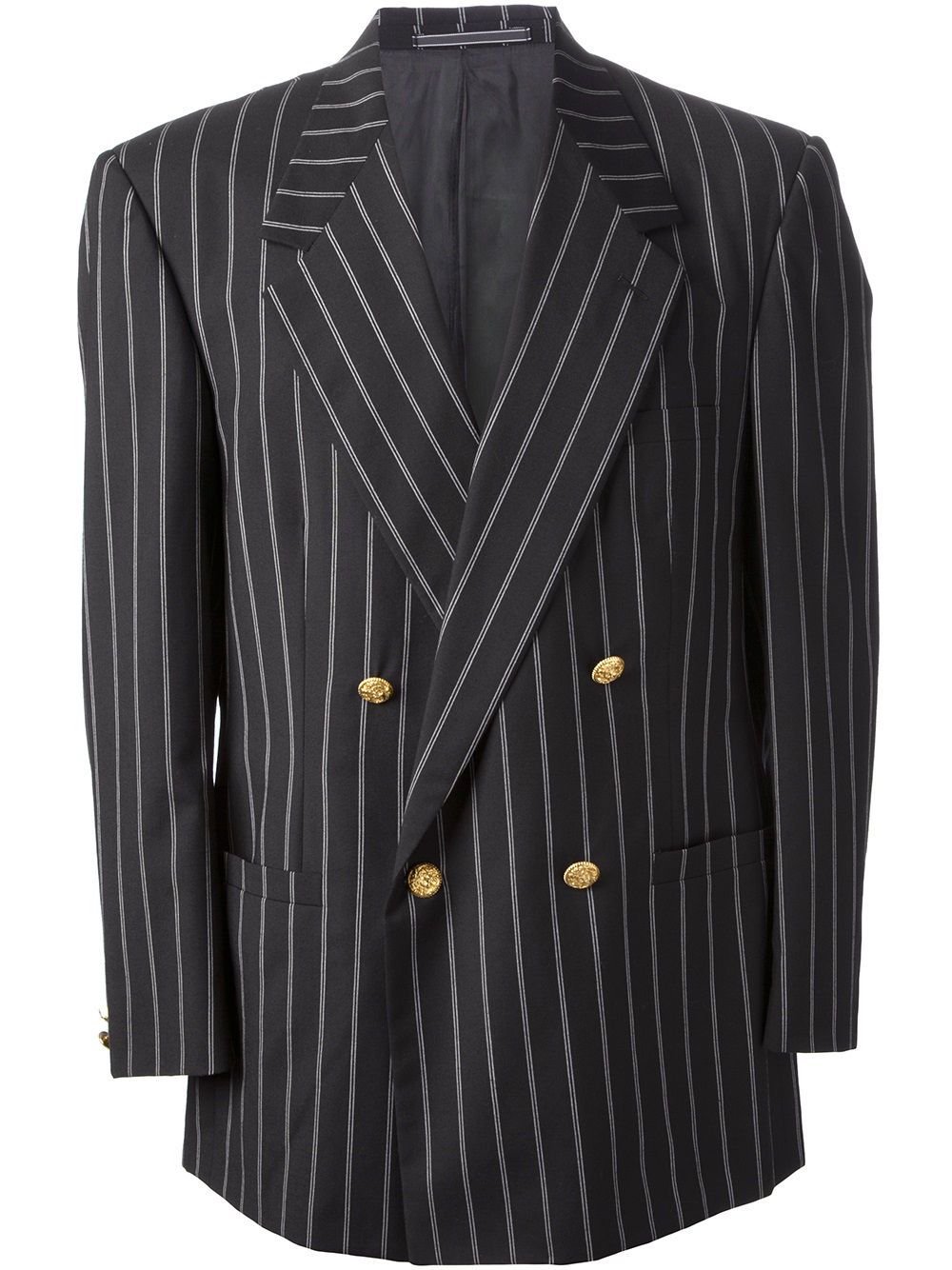 Gianni Versace Vintage Pinstripe Jacket in Black for Men | Lyst