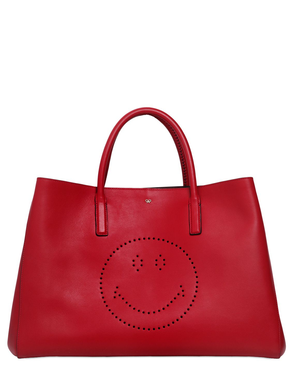 Anya hindmarch Maxi 'ebury Smiley' Tote Bag in Red | Lyst