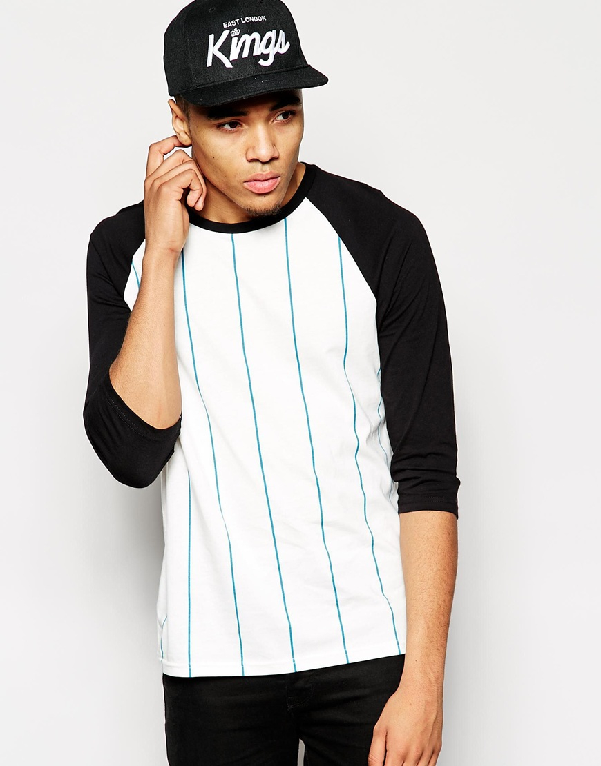 Download Lyst - Asos Stripe Long Sleeve T-Shirt With Contrast ...