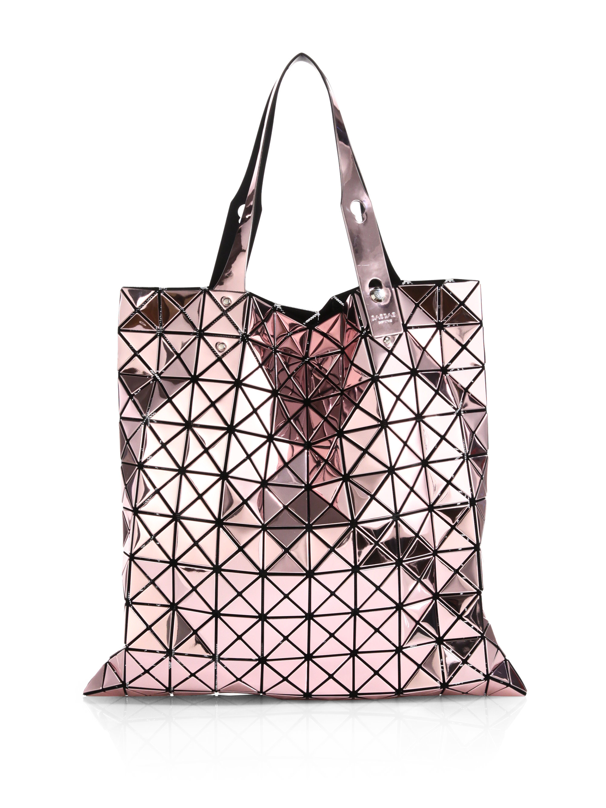 Lyst - Bao Bao Issey Miyake Prism Metallic Faux-Leather Tote in Pink