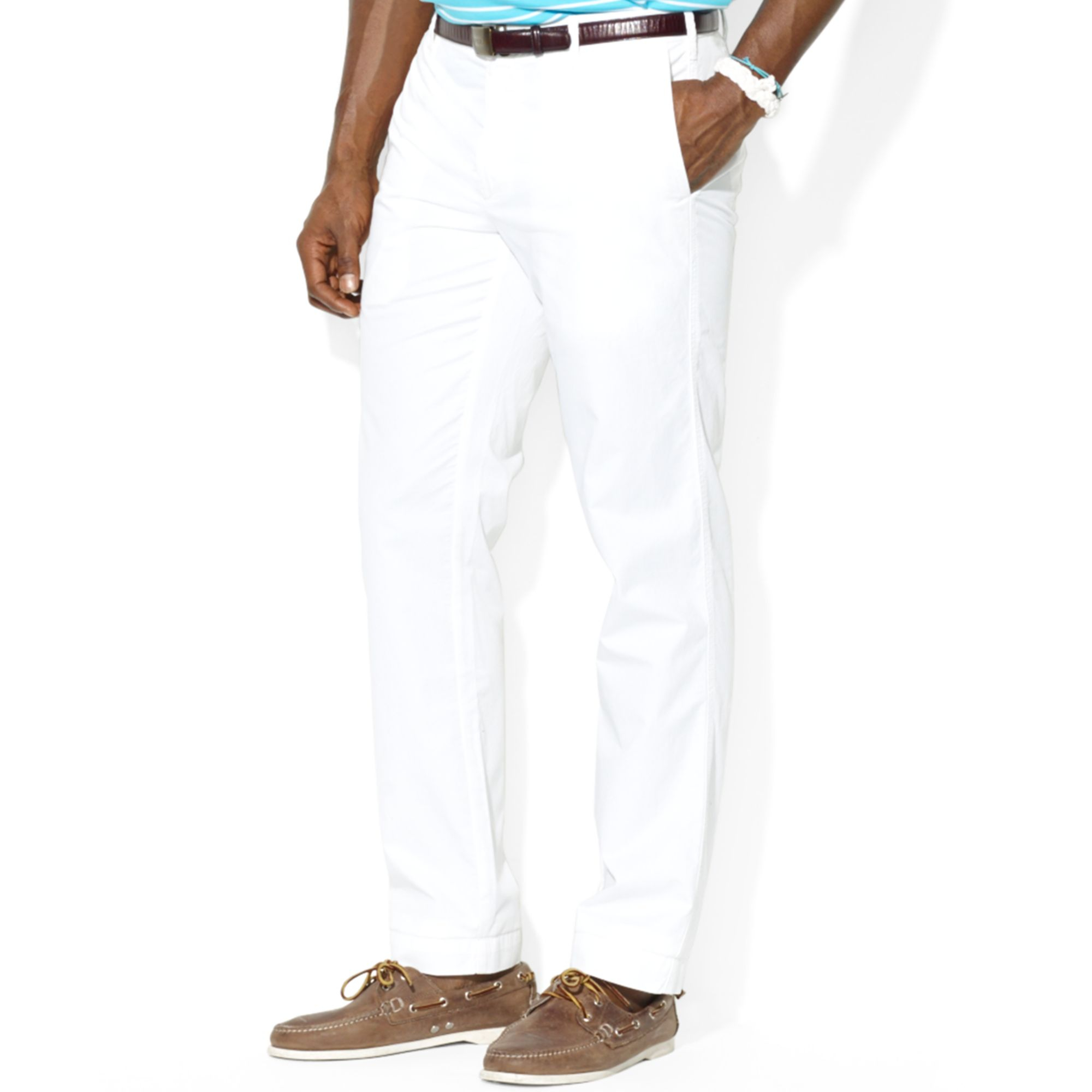 Ralph Lauren Polo Big and Tall Garment Dyed Hudson Pants in White for ...