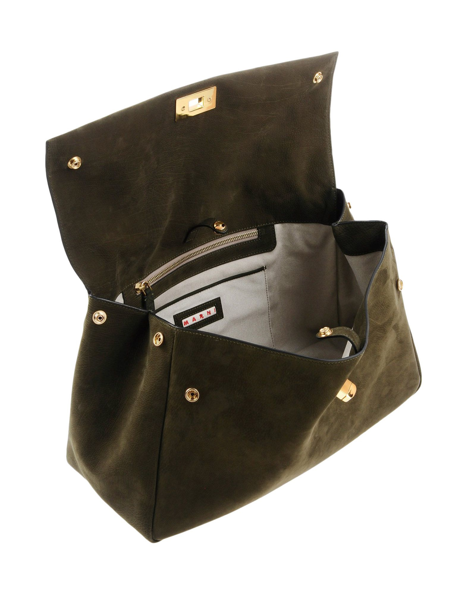 Marni Handbag in Khaki (Dark brown) | Lyst