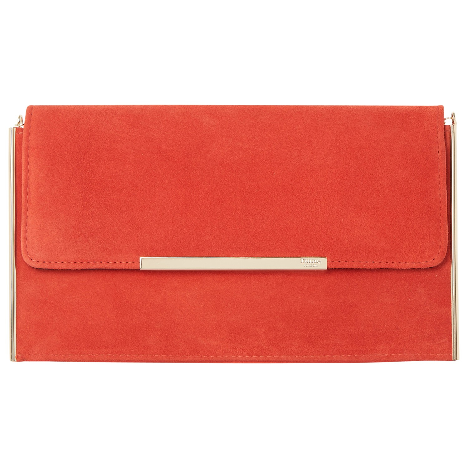 Dune Blanka Clutch Bag In Orange Lyst Gallery Women S Pink Clutch Bags