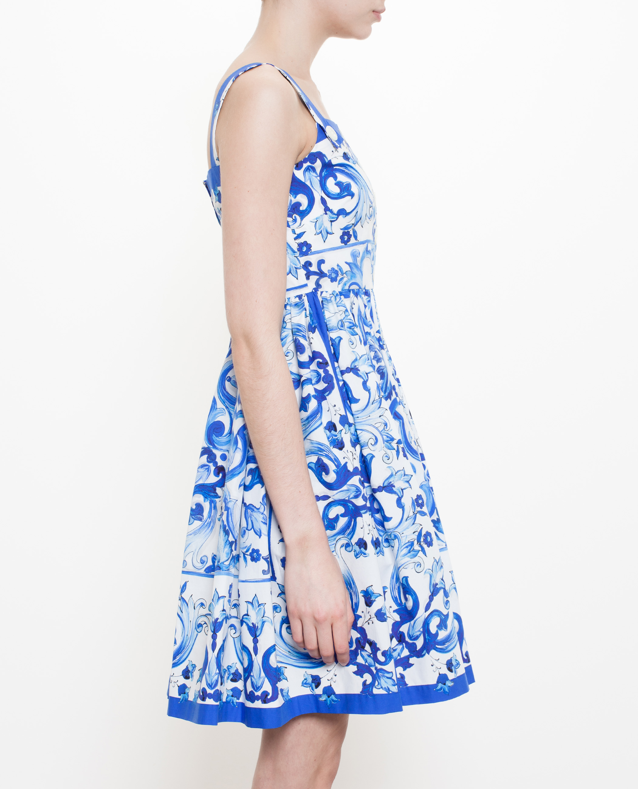 Dolce & gabbana 'Majolica' Dress in Blue | Lyst