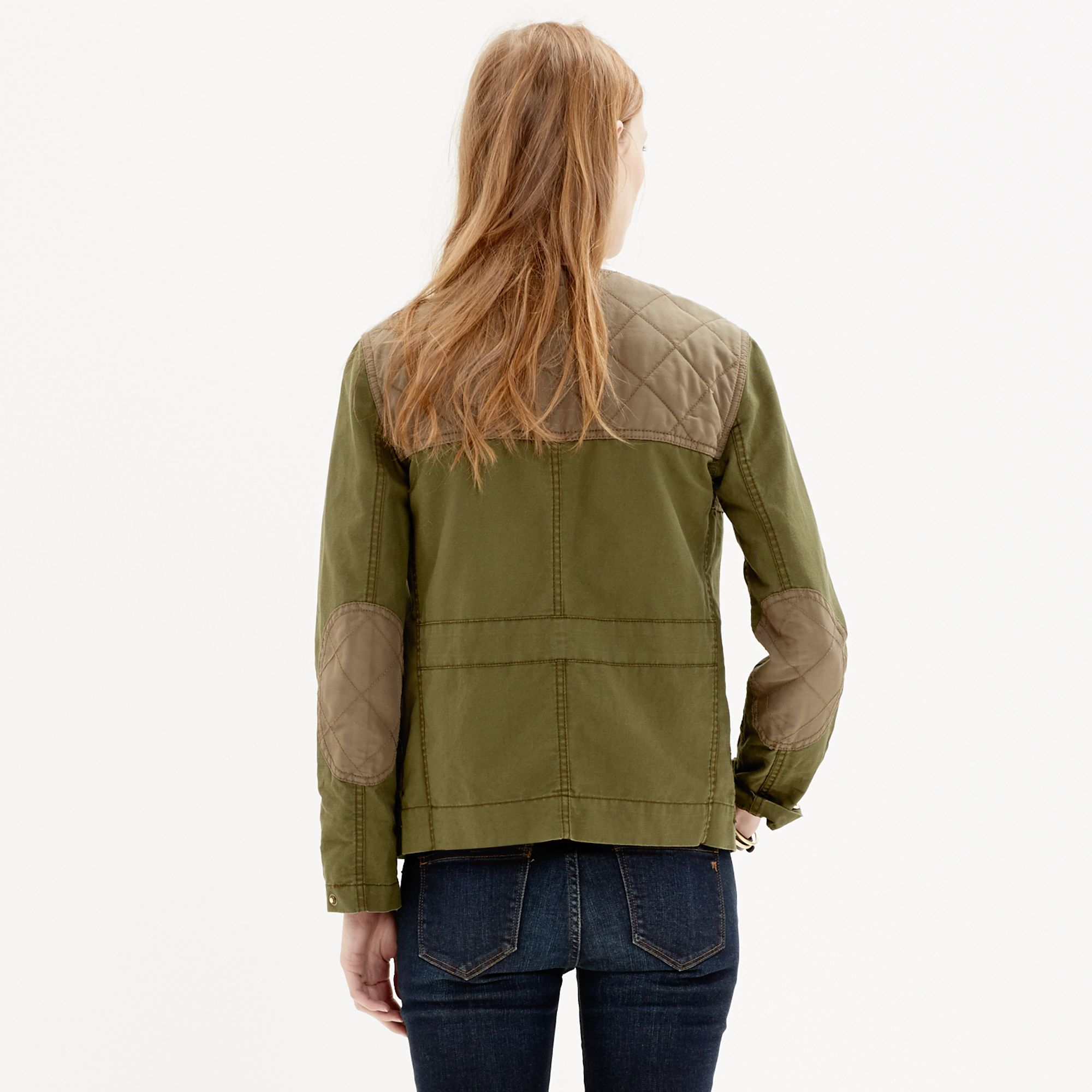 Madewell Quilted Bomber Jacket in Green | Lyst