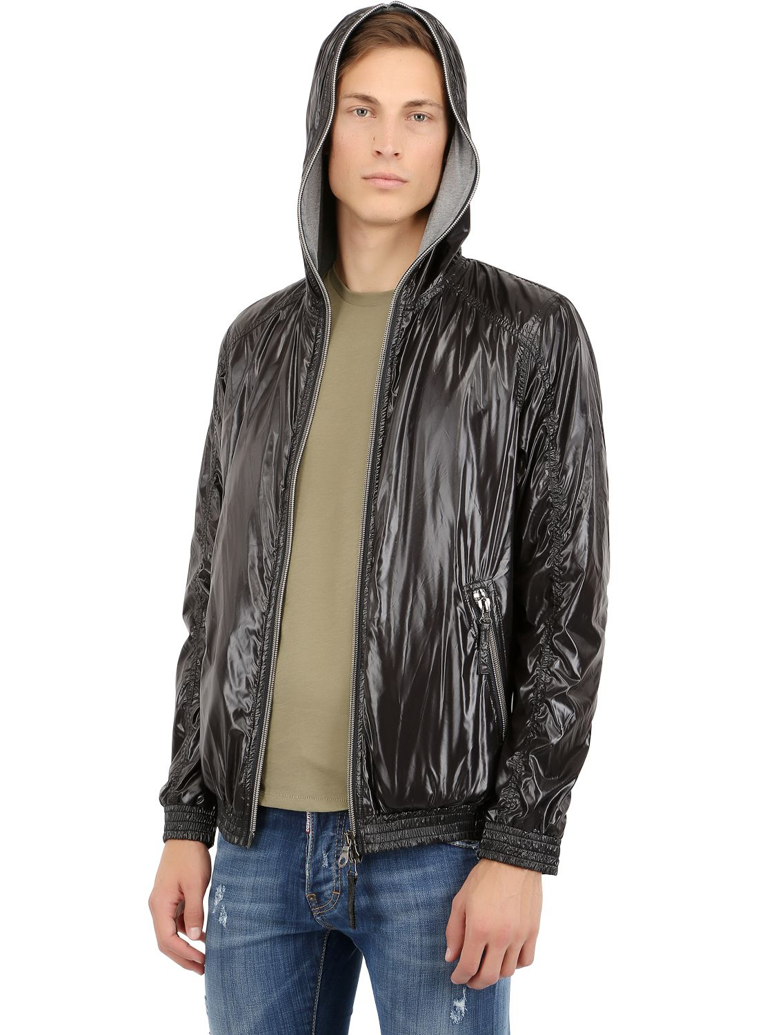 Duvetica Shiny Nylon Foldable Alete Sport Jacket in Black for Men | Lyst