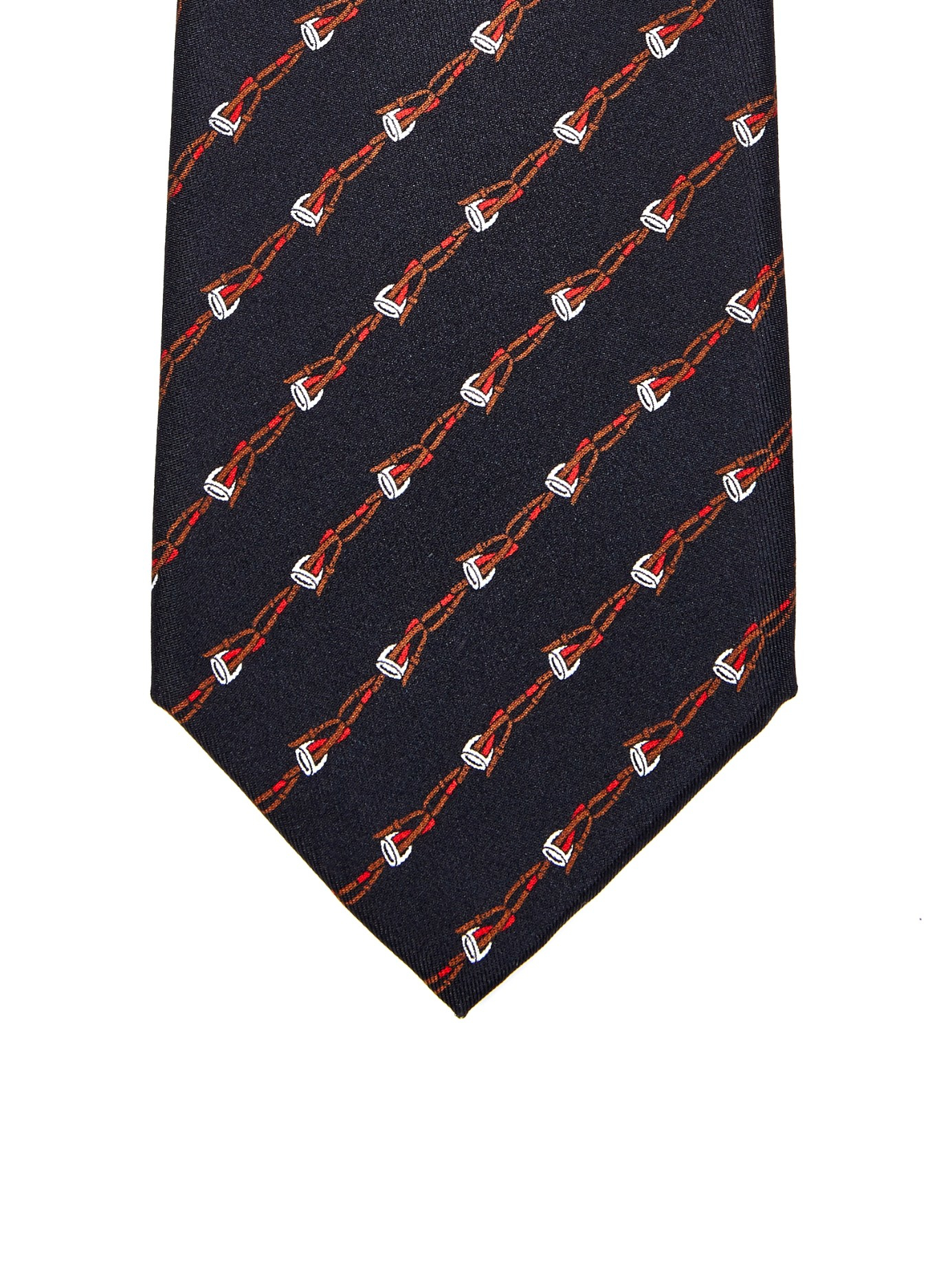 Gucci Stirrupprint Silk Tie in Blue for Men Lyst