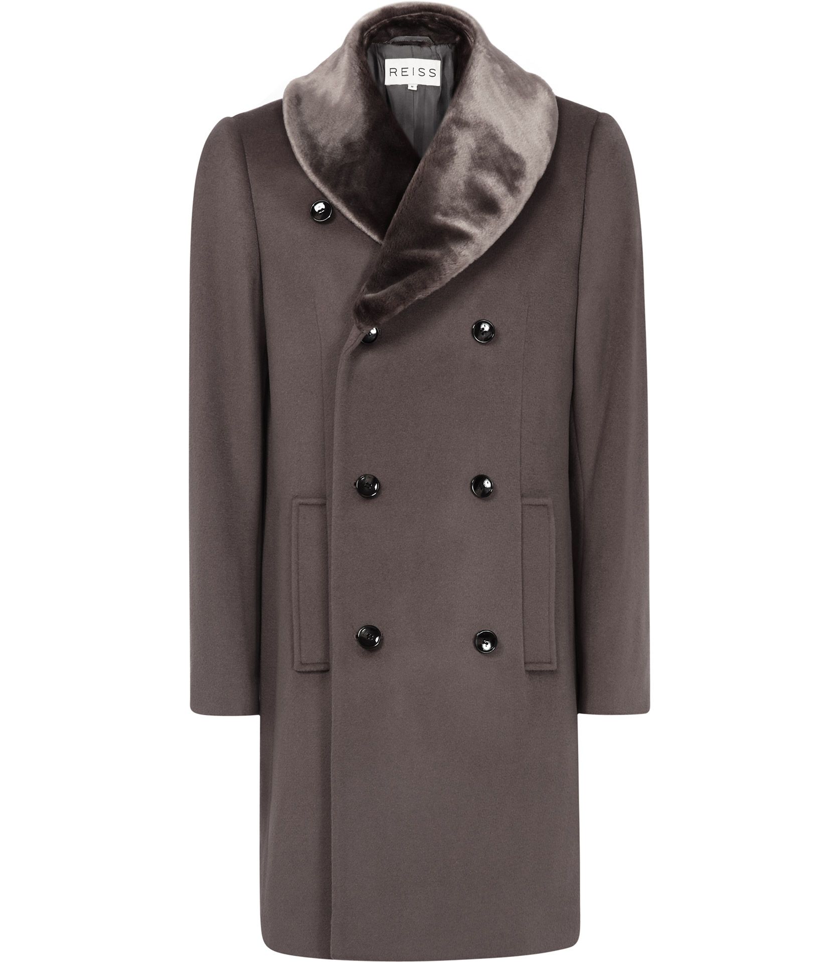 Lyst - Reiss Brody Shawl Collar Coat in Natural for Men