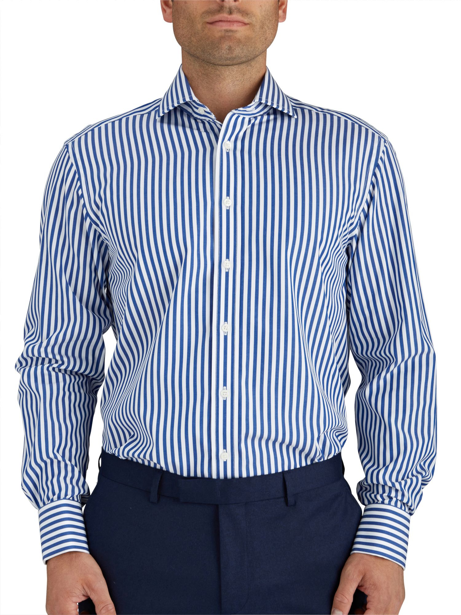 Paul costelloe Modern Blue Bengal Stripe Shirt in Blue for Men | Lyst