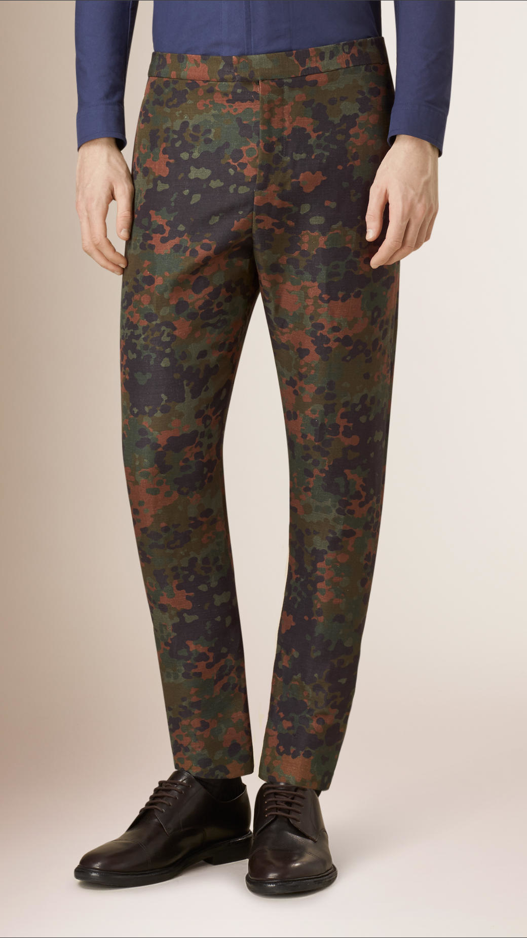 green silk trousers