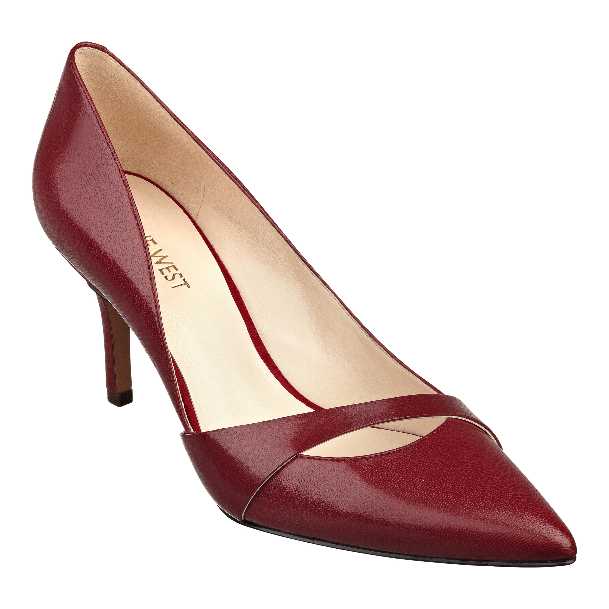 red pumps mid heel