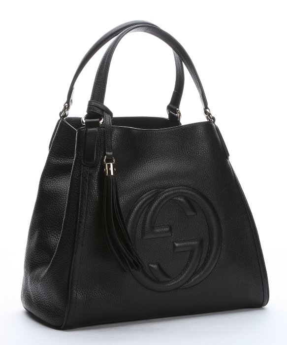 Gucci Soho Large Tote Black Leather Hobo Bag | Wydział Cybernetyki