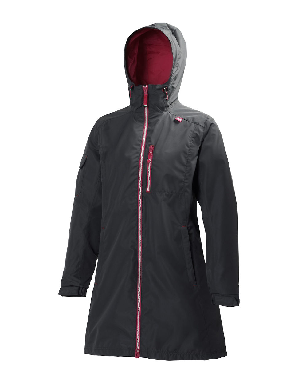 Helly hansen Long Belfast Rain Jacket in Black Lyst