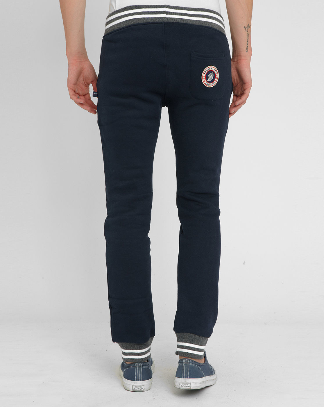 navy slim fit joggers