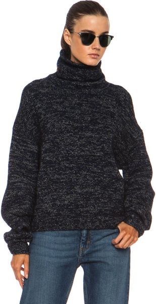 Acne Studios Dedicate Turtleneck Wool Sweater in Blue (Navy) | Lyst