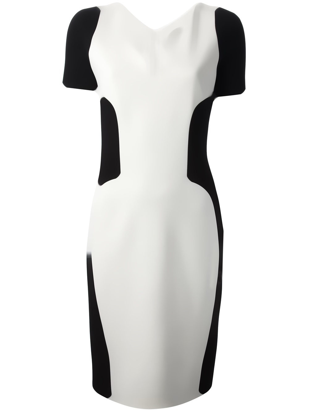 Emilio Pucci Monochrome Fitted Dress in White (black) | Lyst