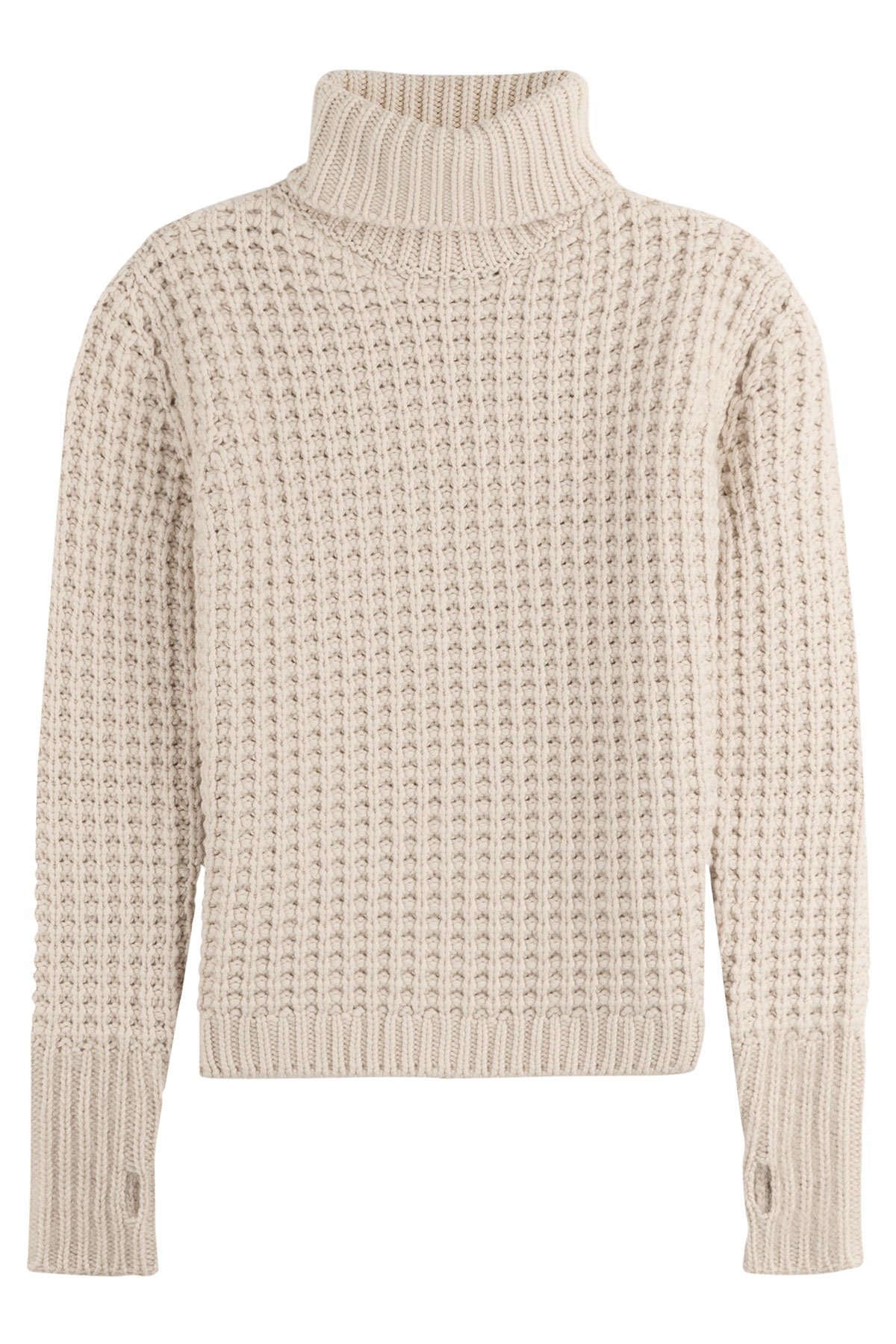 Fendi Cashmere-mohair Waffle Knit Turtleneck Pullover - Beige in ...
