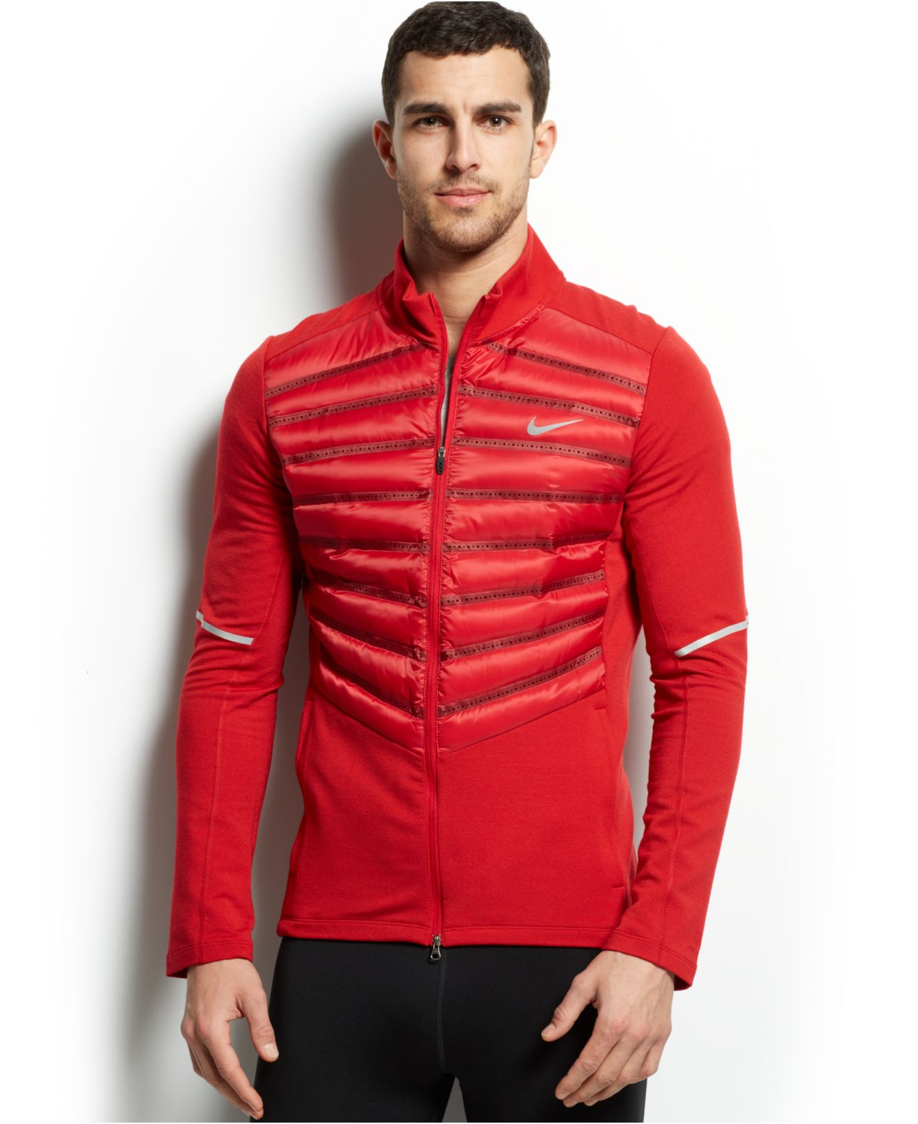 Download Lyst - Nike Aeroloft Hybrid Down Jacket in Red for Men