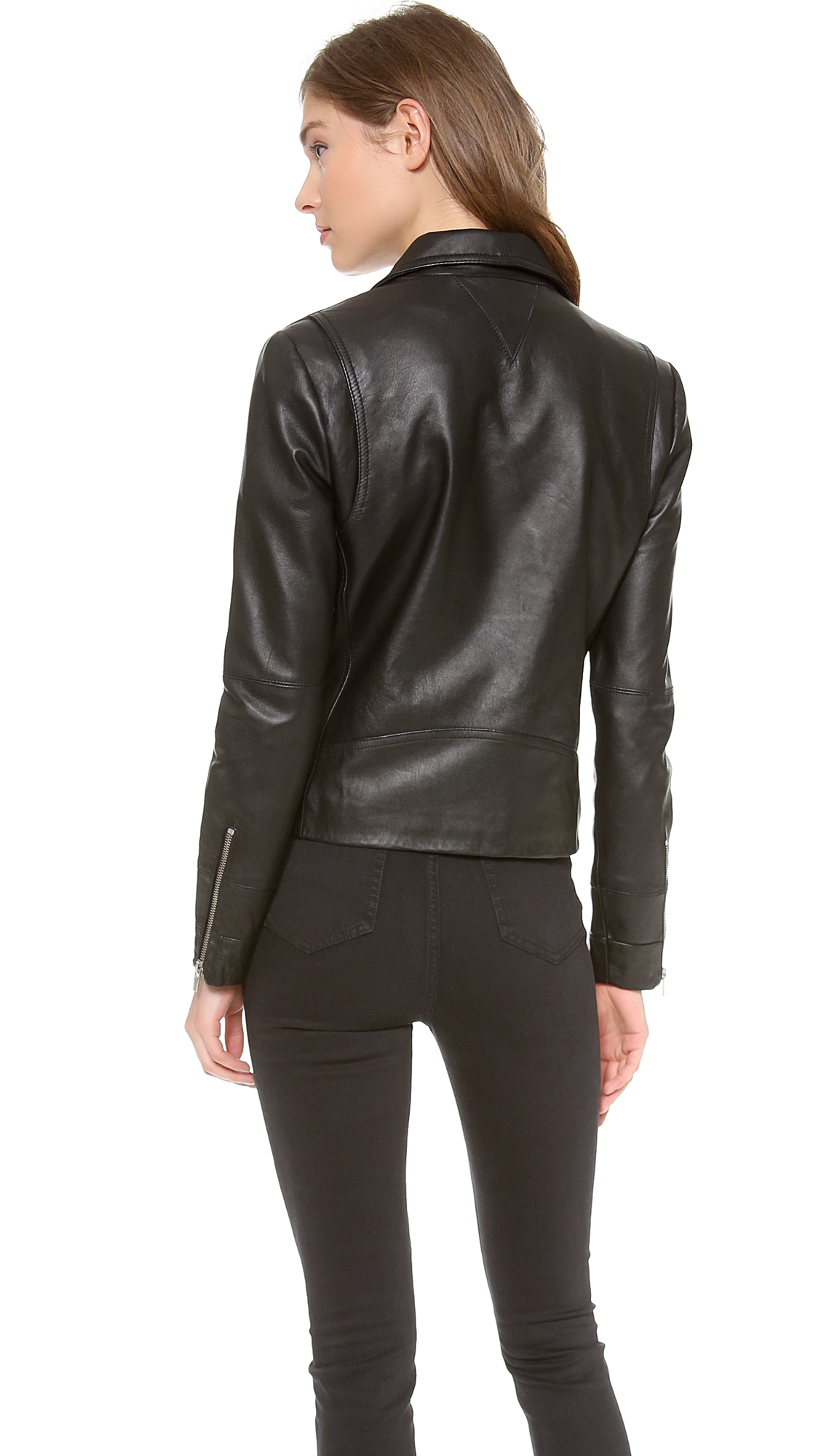 Veda Next Leather Jacket - Black in Black | Lyst