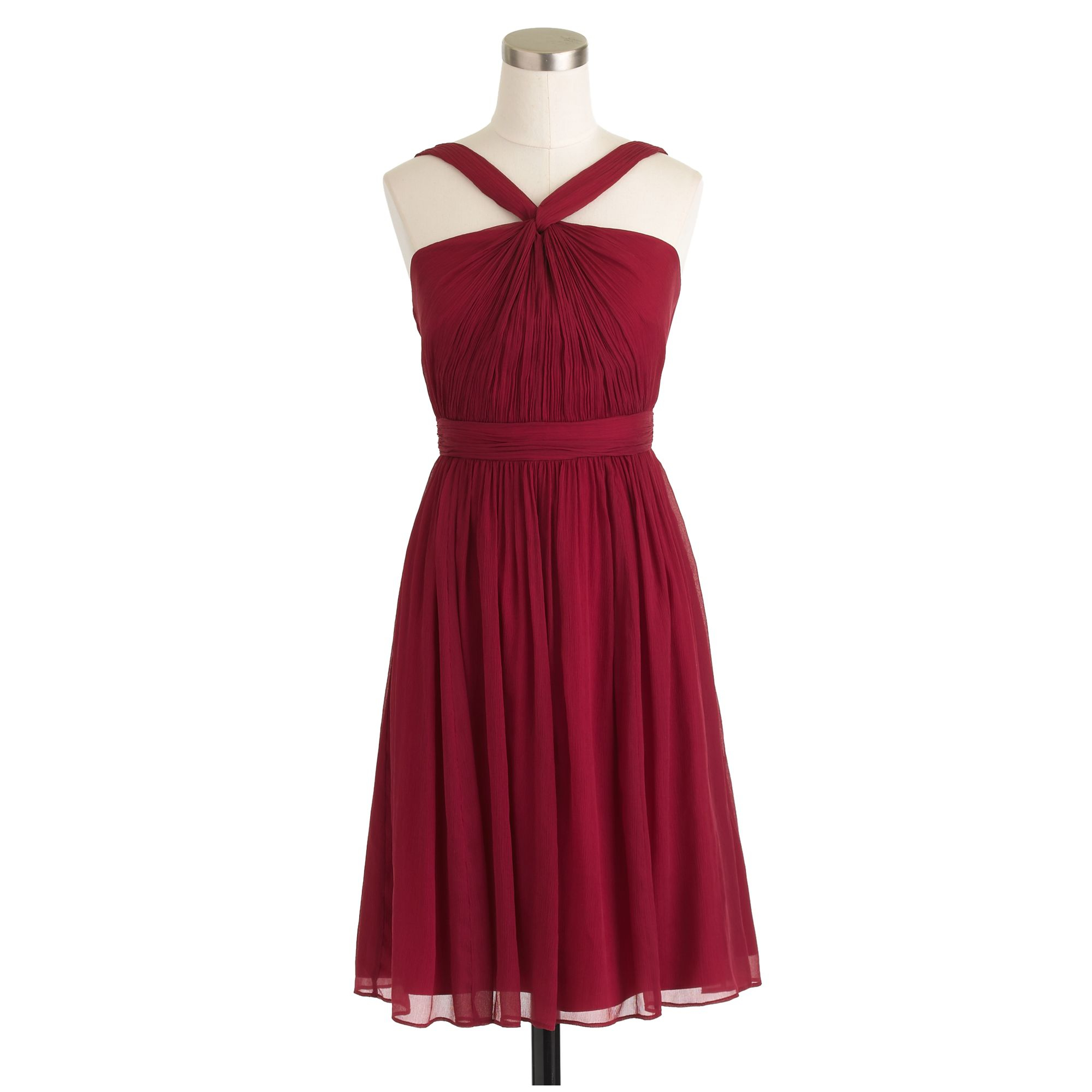 Lyst - J.Crew Sinclair Dress in Silk Chiffon in Red