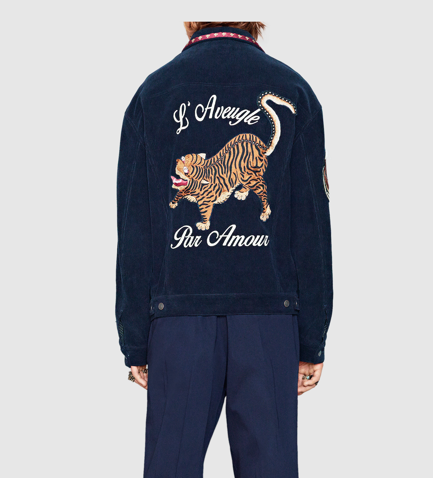 gucci tiger patch jacket