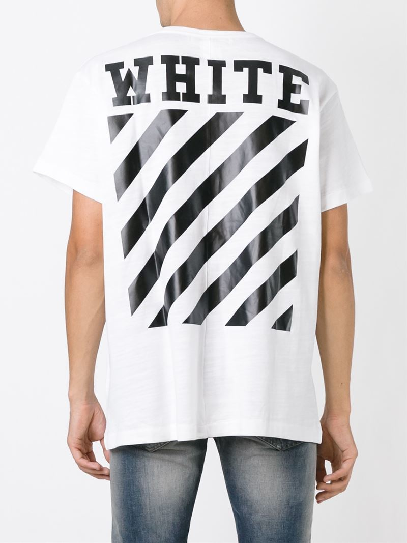 Off-white c/o virgil abloh Distressed Angel Print T-Shirt in White for ...