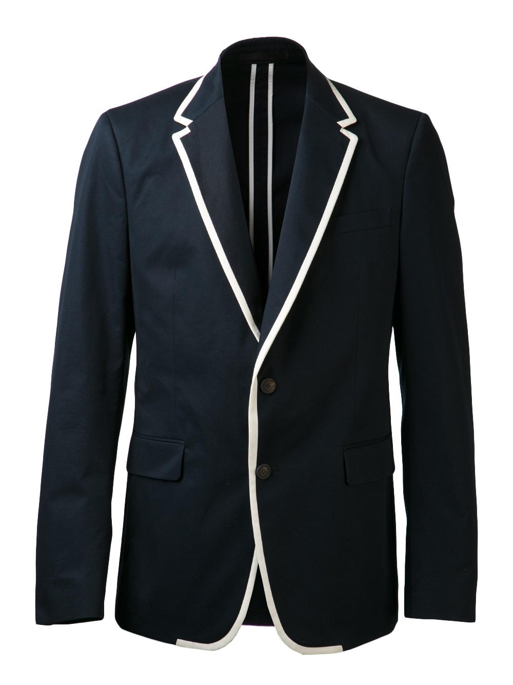 Valentino Contrast Piped Trim Jacket in Blue for Men - Lyst