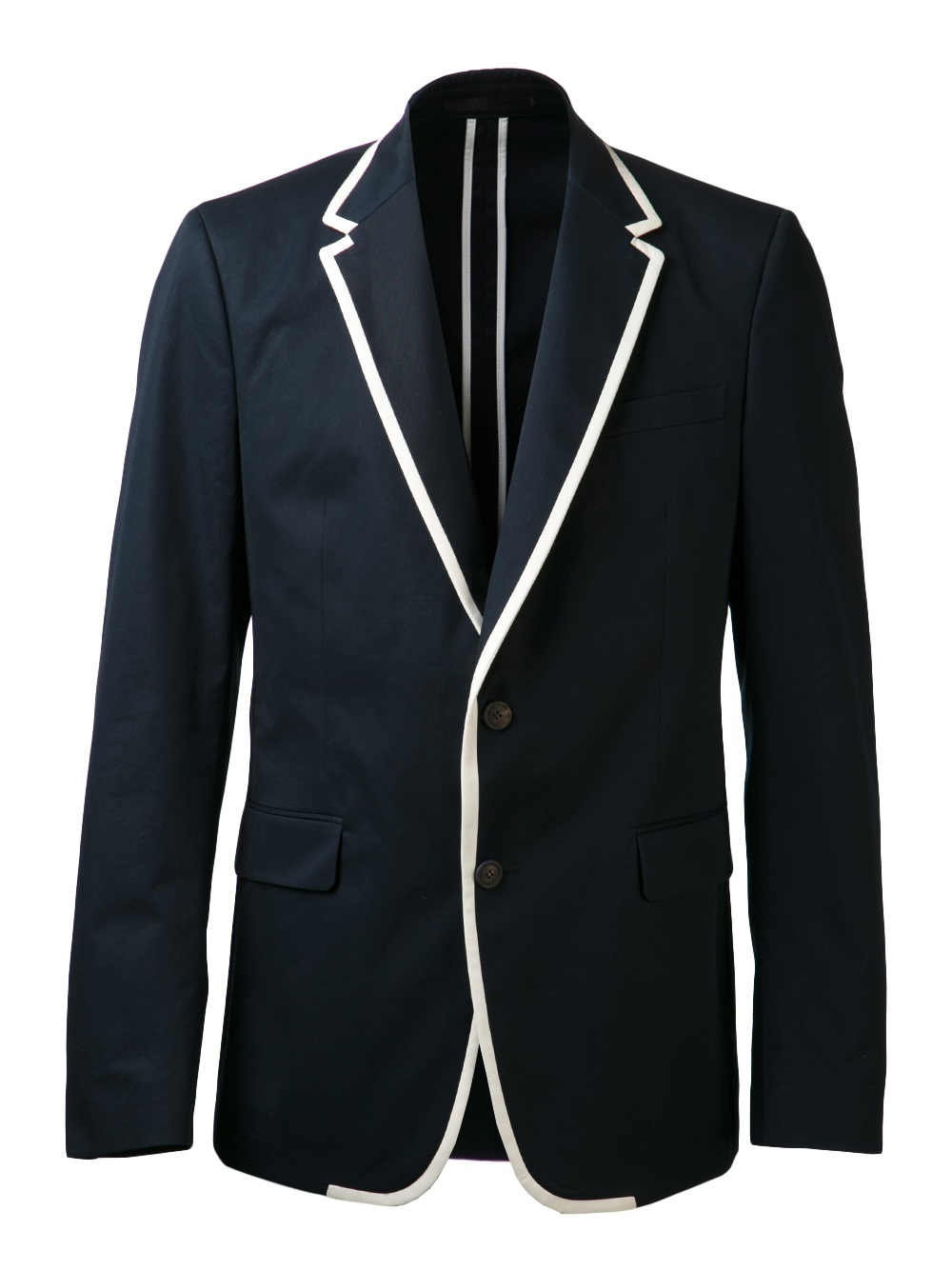 Valentino Contrast Piped Trim Jacket in Blue for Men | Lyst