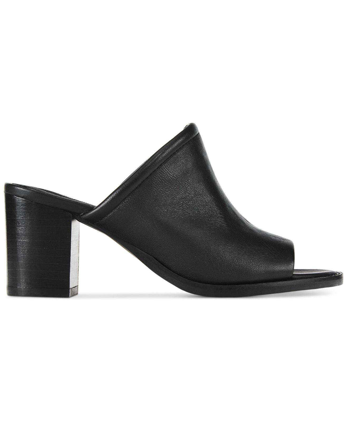 Steven by steve madden Women's Sayzar Peep-toe Mules in Black | Lyst