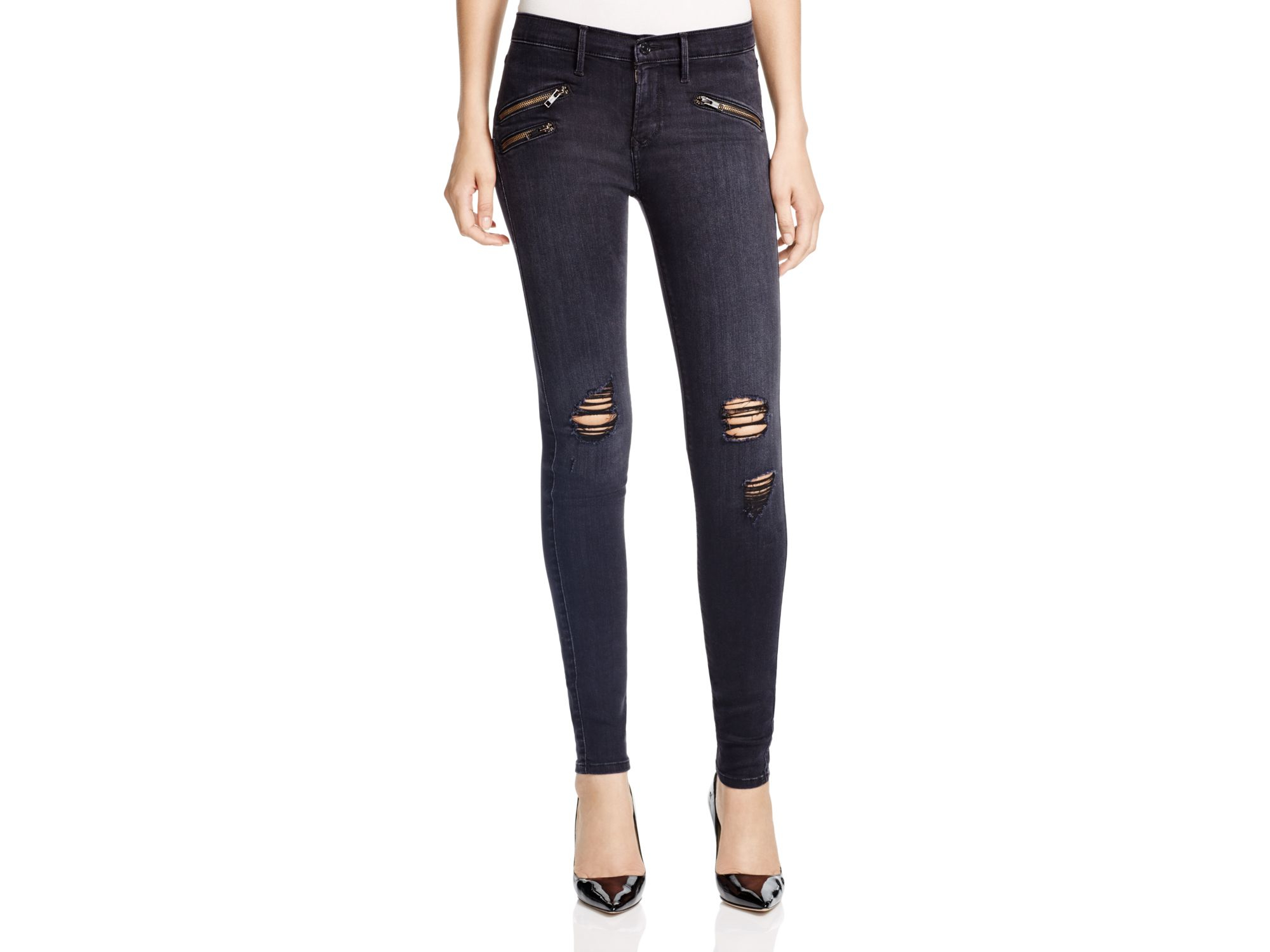 Zipper Skinny Jeans | Bbg Clothing