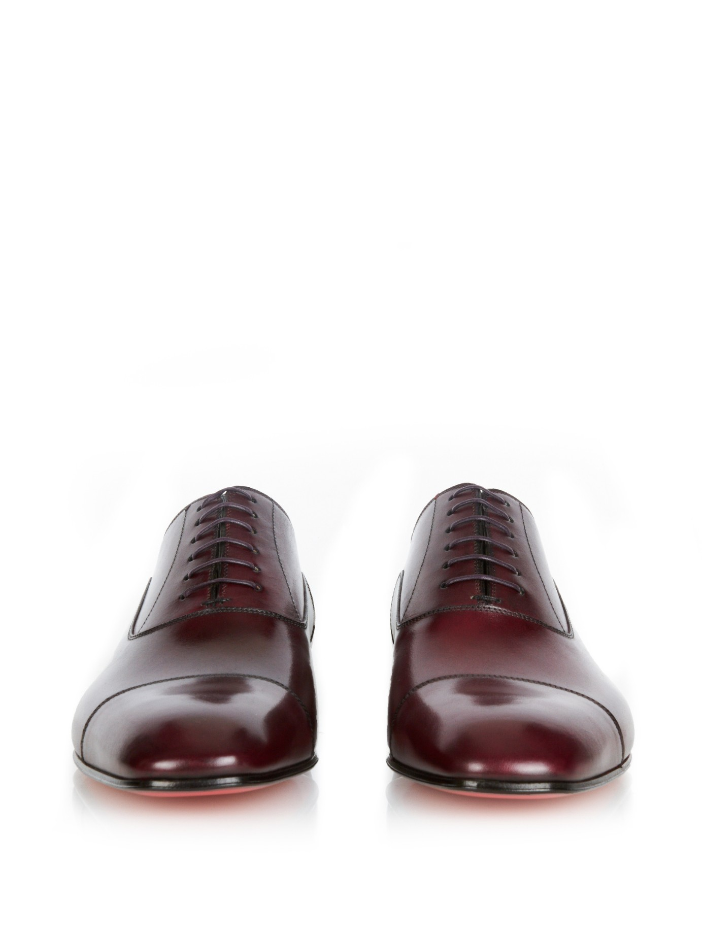 Christian louboutin Greggo Leather Lace-Up Shoes in Purple for Men ...  