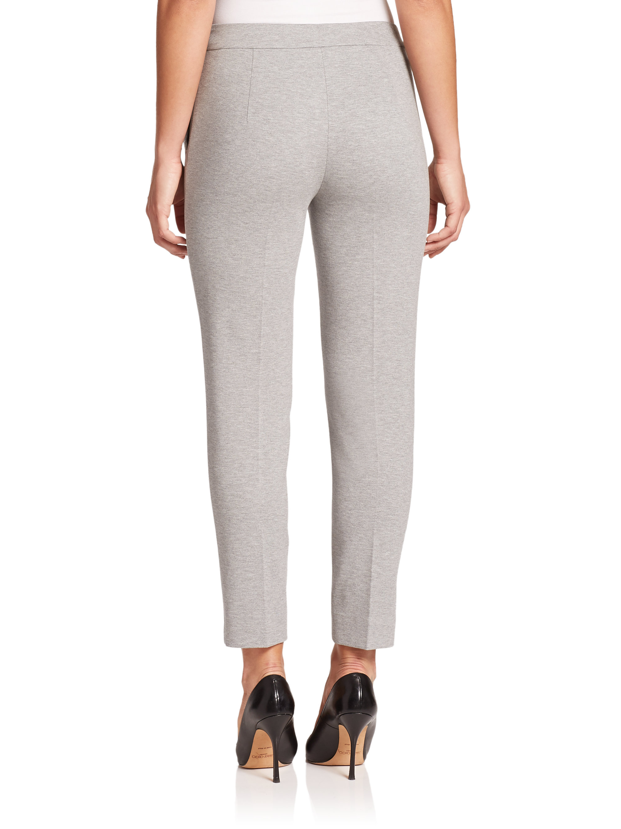 Lyst - Max Mara Pegno Jersey Trousers in Gray