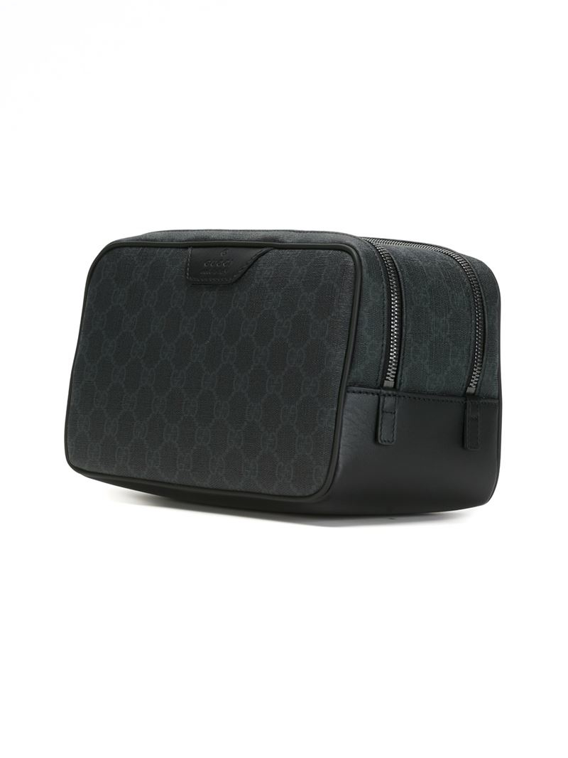 Gucci Monogram Wash Bag in Gray for Men - Lyst