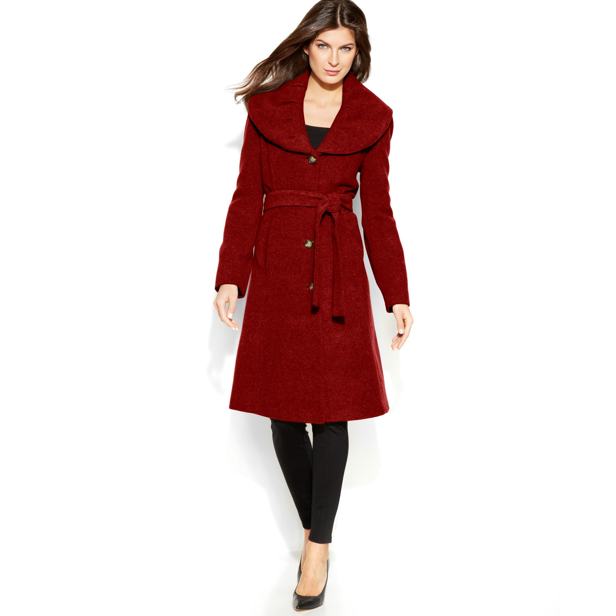 shawl collar walker coat