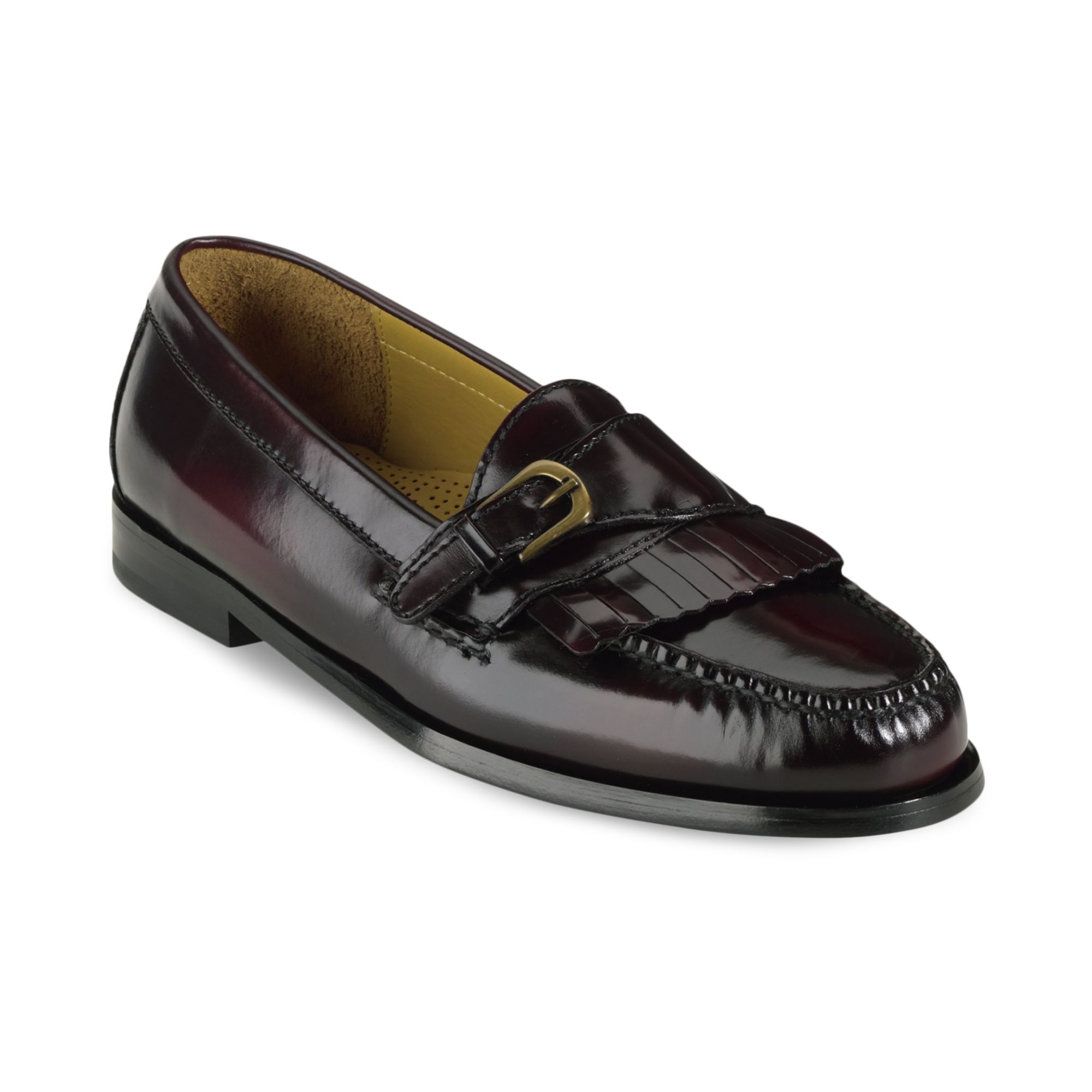Cole Haan Pinch Buckle Loafers in Purple for Men (burgundy) | Lyst