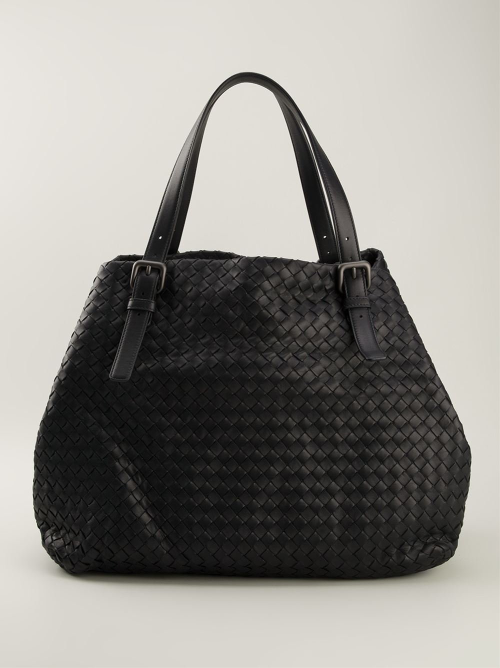 Lyst - Bottega Veneta Intrecciato Tote in Black