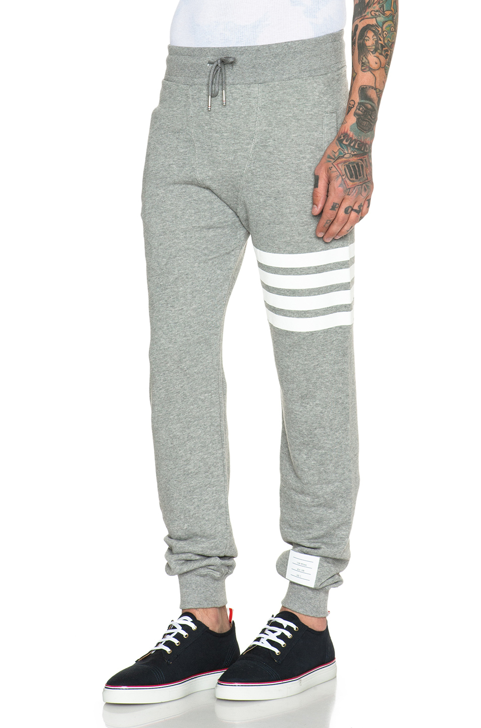 Thom browne Boxer Cotton Sweatpants in Gray | Lyst