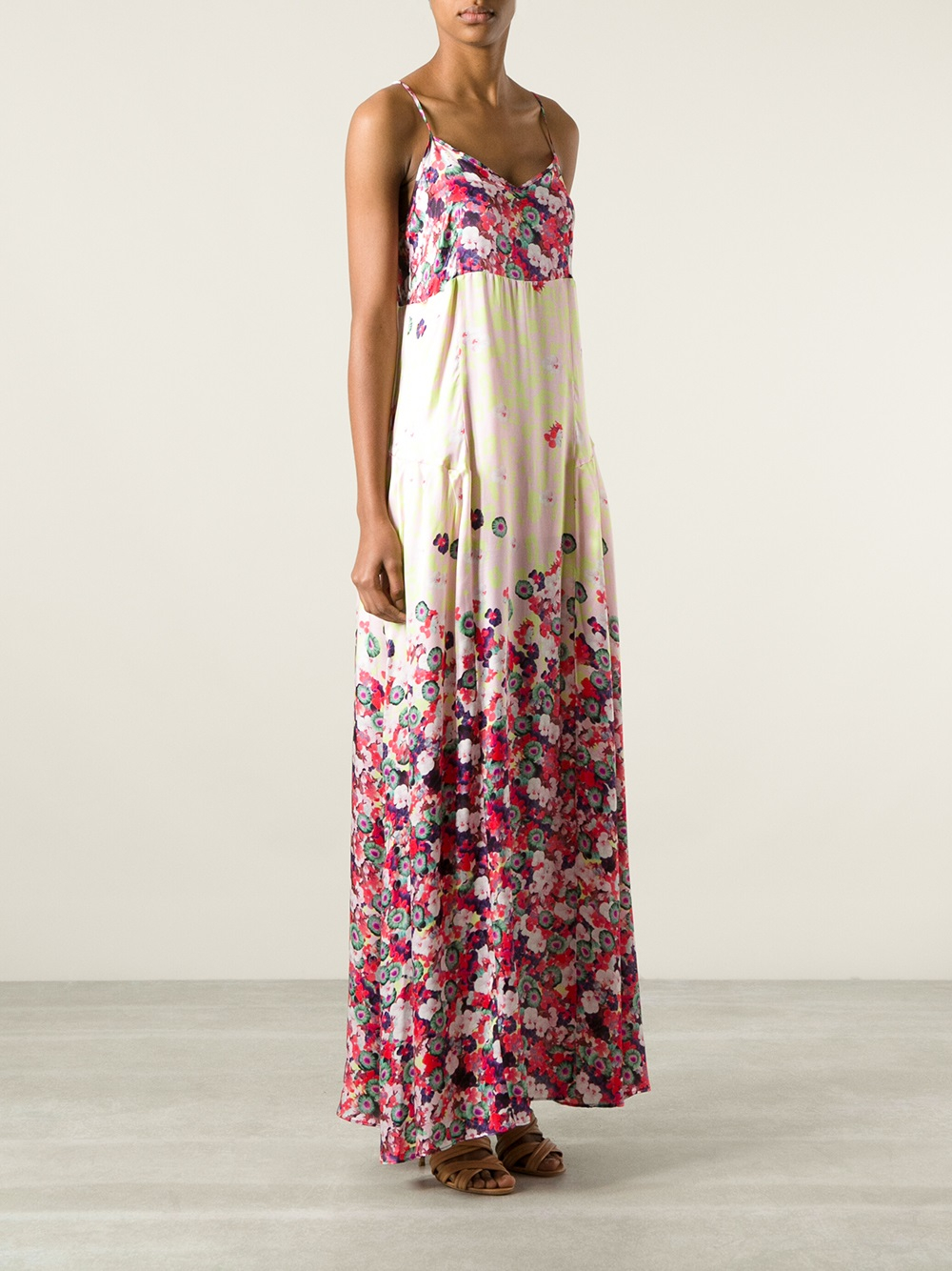 Lyst - Pinko Floral Maxi Dress