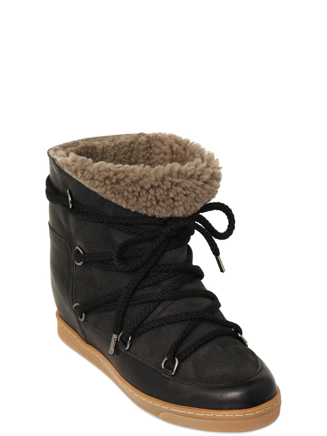isabel marant nowles shearling boots