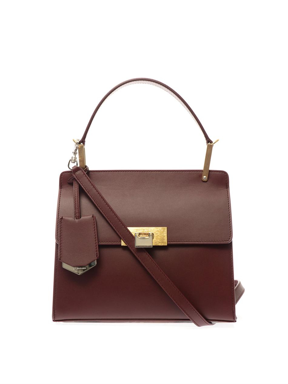 Balenciaga Le Dix Mini Crossbody Bag in Brown (Burgundy) | Lyst
