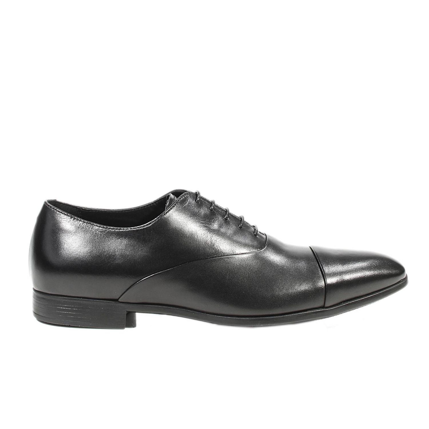 Giorgio Armani Shoes Frances Calf Leather Brushed Rubber Sole in Black ...