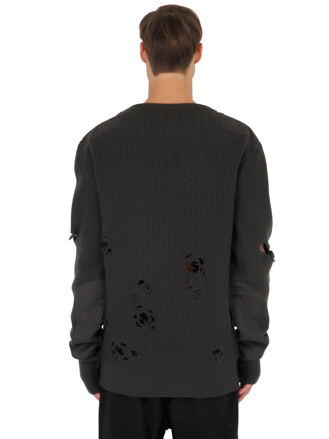 Lyst - Yeezy Destroyed Wool Sweater in Black for Men