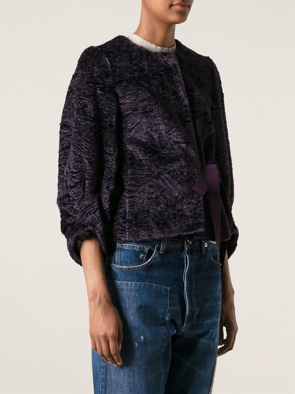 Erika cavallini semi couture 'Hermeline' Jacket in Purple | Lyst