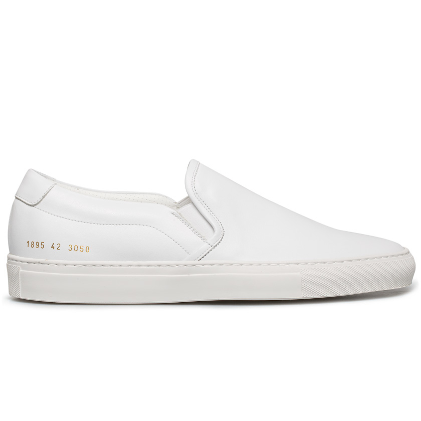 Common projects White Leather Slip-on Sneakers in White for Men | Lyst