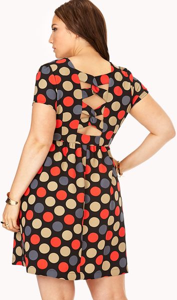 Forever 21 Groovy Polka Dot Dress in Black (Black/multi) | Lyst