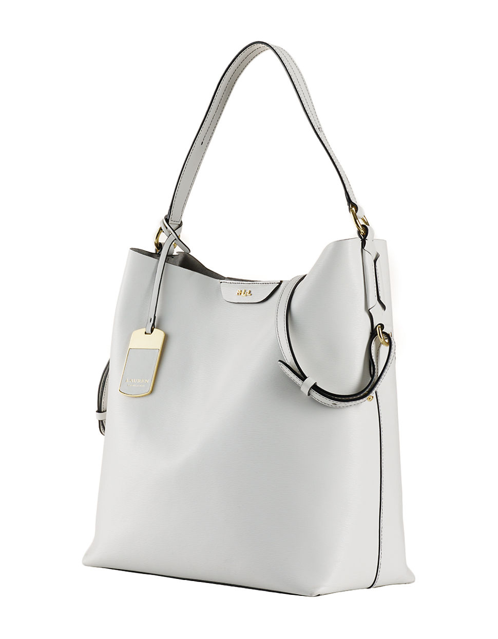 Lyst - Lauren By Ralph Lauren Tate Leather Hobo Bag in White